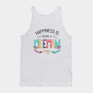 Happiness Is Being A Meemaw Wildflowers Valentines Mothers Day Tank Top